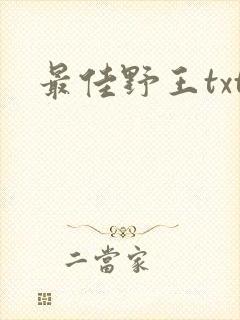 最佳野王txt