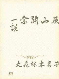 一念关山原著小说