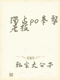 独占po拳击馆老板