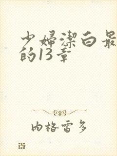 少妇洁白最刺激的13章