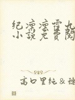 纪凛凛霍九霖的小说免费阅读在线
