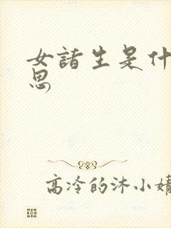 女诸生是什么意思