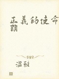 正义的使命厉元朗