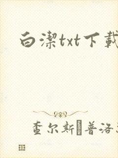 白洁txt下载