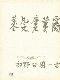 叶凡唐若雪小说全文免费阅读完整版笫3471章