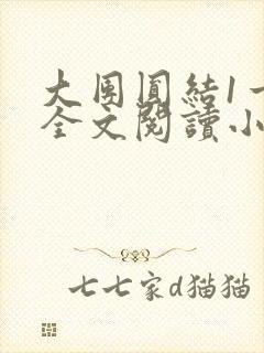 大团圆结1一6全文阅读小说于兜兜