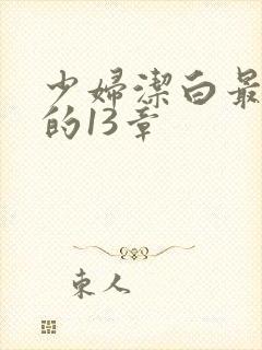 少妇洁白最刺激的13章