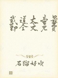 武道大帝最新章节全文免费阅读