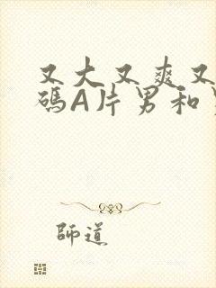 又大又爽又黄无码A片男和男