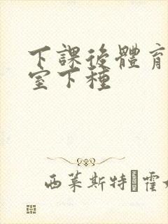 下课后体育器材室下种