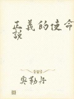 正义的使命 小说