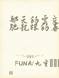 那天的云交雨合肥龙根的春天