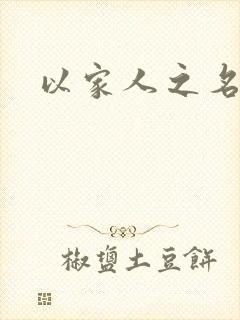 以家人之名小说