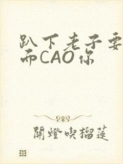 趴下老子要从后面CAO你