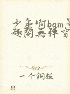 少年啊bgm笔趣阁无弹窗免费