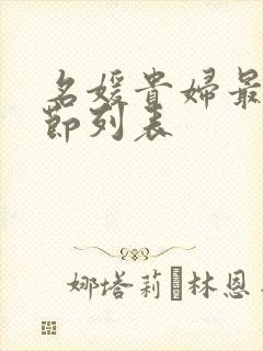 名媛贵妇最新章节列表