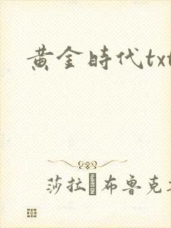 黄金时代txt