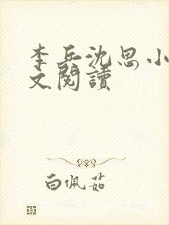 李兵沈思小说全文阅读