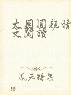 大团圆亲情会全文阅读