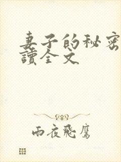 妻子的秘密免费读全文