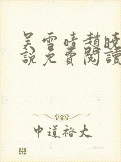 吴雪晴赵晓东小说免费阅读