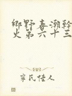 乡野春潮干柴烈火第六十三章