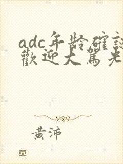 adc年龄确认欢迎大驾光临小说