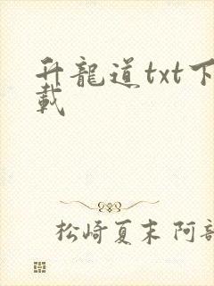 升龙道txt下载