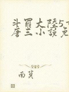 斗罗大陆5重生唐三小说免费阅读