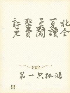 许馨柔夏北小说免费阅读全文下载