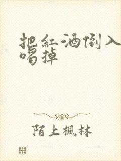 把红酒倒入b里喝掉