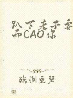 趴下老子要从后面CAO你