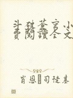 斗破苍穹小说免费阅读全文无弹窗