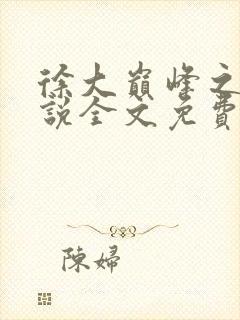 徐大巅峰之路小说全文免费阅读