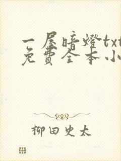 一屋暗灯txt免费全本小说电子书
