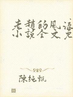 老赵的风流人生小说全文免费阅读