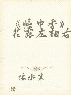《帐中香》金银花露左相右相