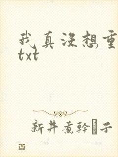 我真没想重生啊txt
