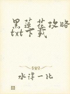 黑莲花攻略手册txt下载