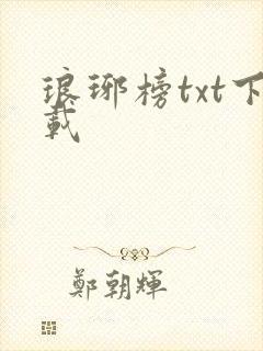 琅琊榜txt下载