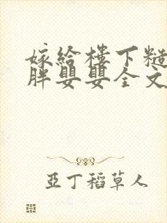 嫁给楼下糙汉后胖婴婴全文免费阅读