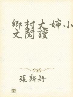 乡村大婶小说全文阅读