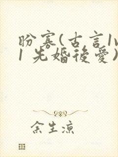 盼寡(古言1v1 先婚后爱)