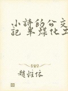 小诗的公交车日记 半煤化工