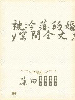 被冷落的婚姻by云间全文免费笔趣阁