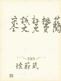 宋钱许桃花小说全文免费阅读