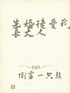 先婚后爱我的市长大人