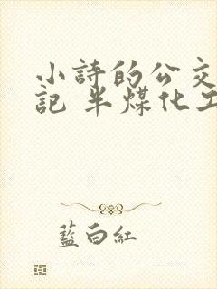 小诗的公交车日记 半煤化工