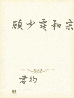 顾少霆和宋斯曼