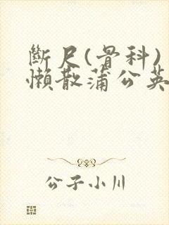 断尺(骨科) 懒散蒲公英